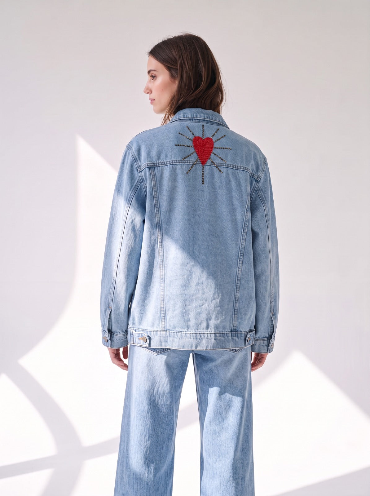 Jaqueta Jeans Coração