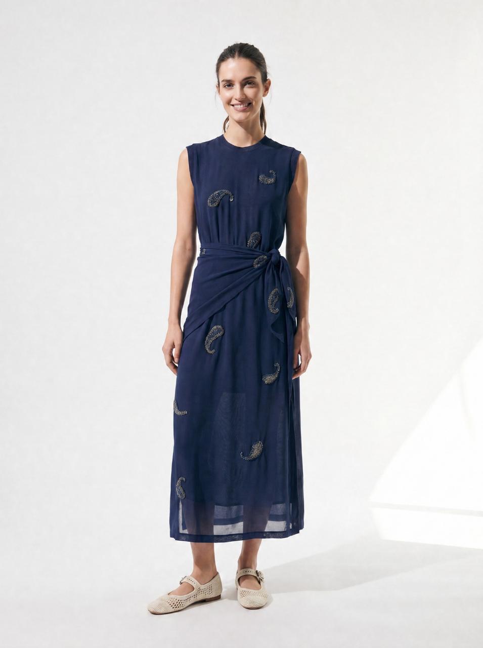Vestido Tule Nômade Marinho