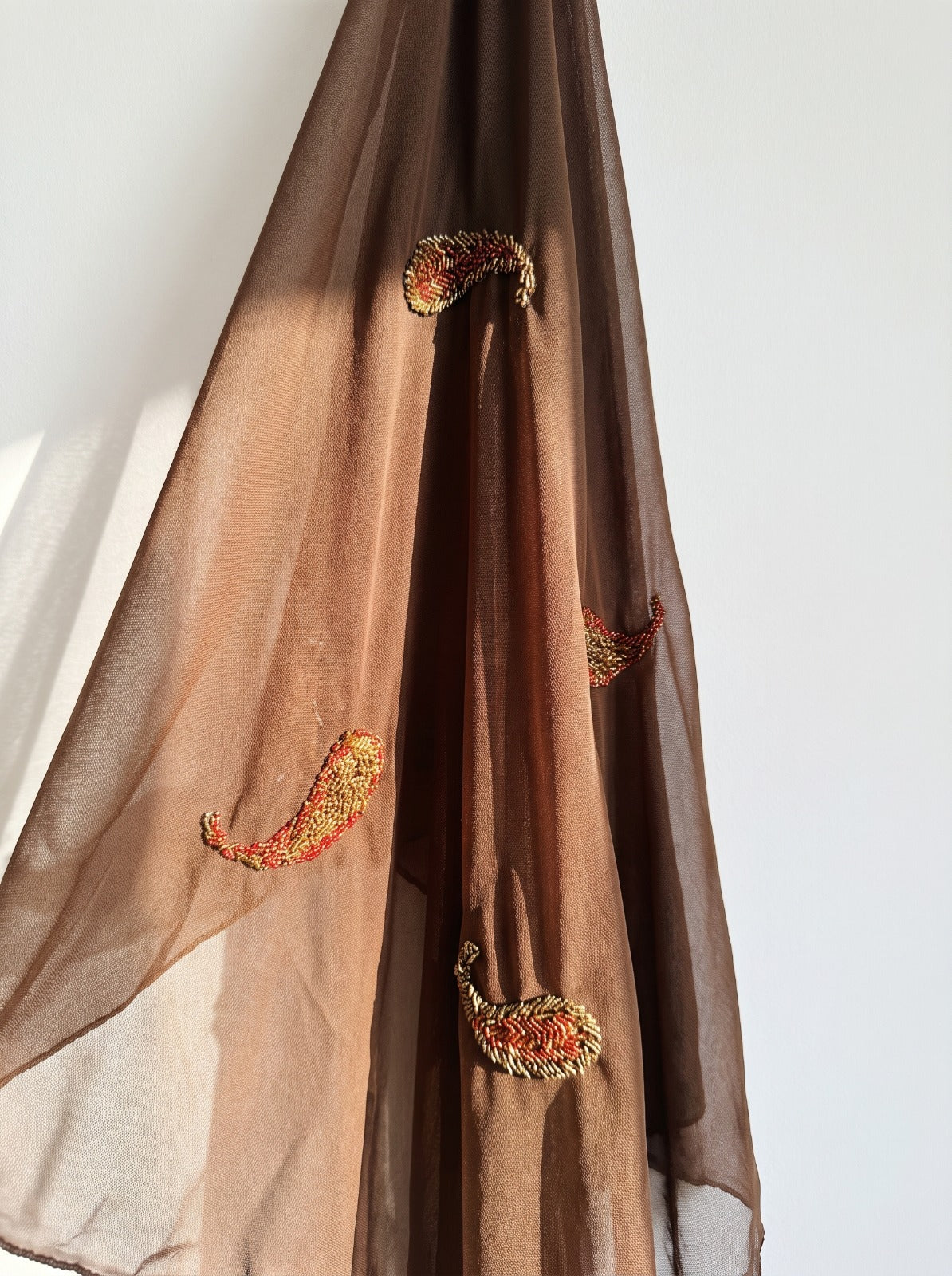 Lenço Tule Nômade Marrom