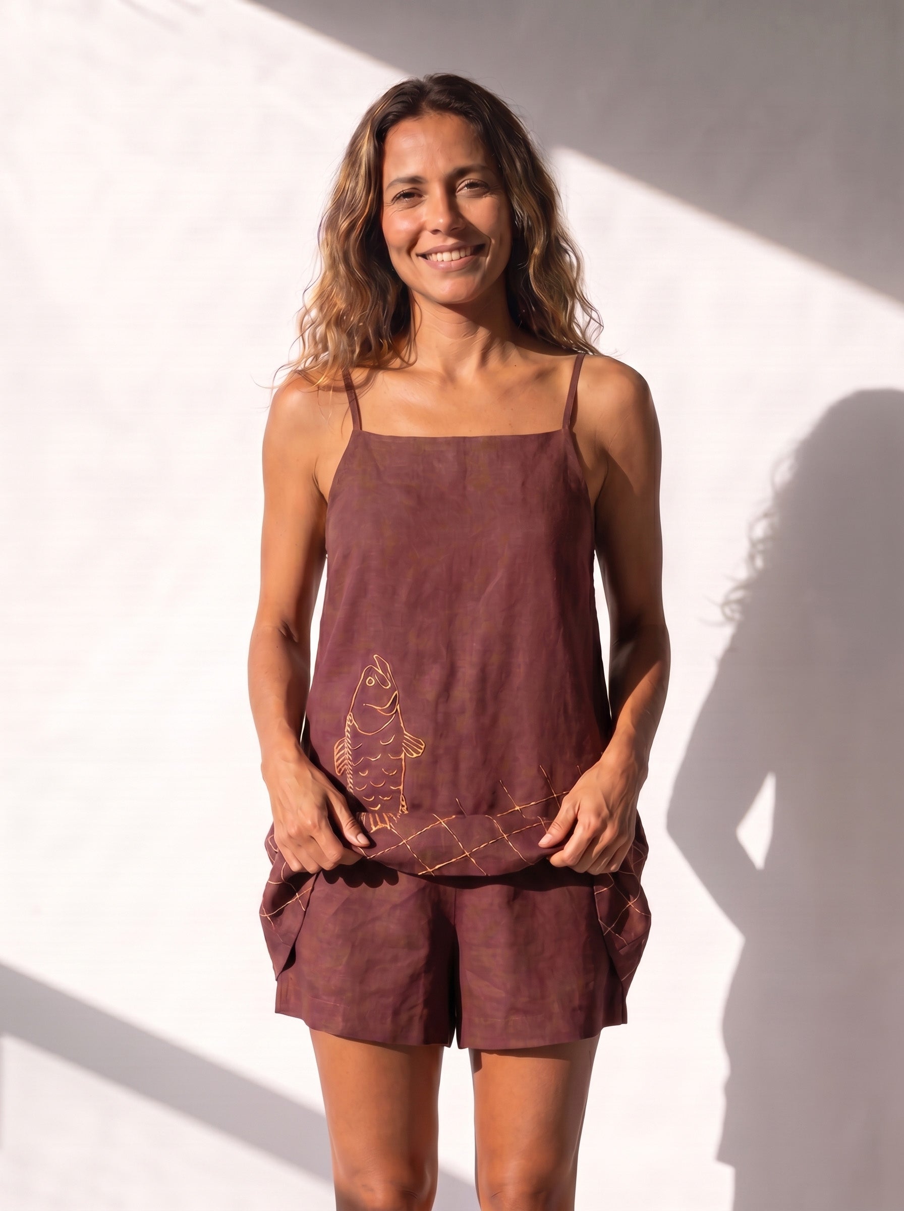 Vestido Lady Al Mare Marrom