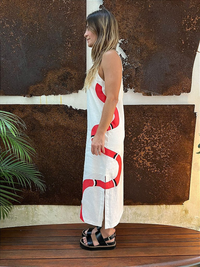 Vestido Nat Cobra Lateral Branco