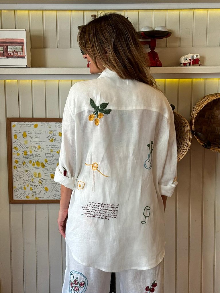 Camisa Oliva Branca