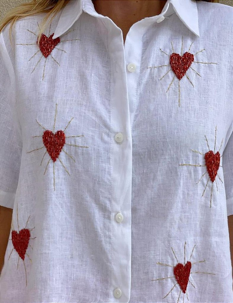 Camisa Manga Curta Hearts