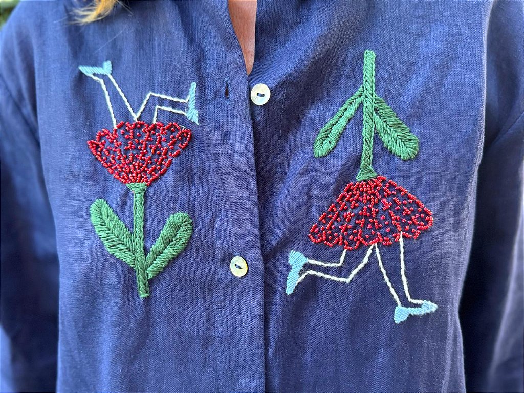 Camisa Flor em Passarela