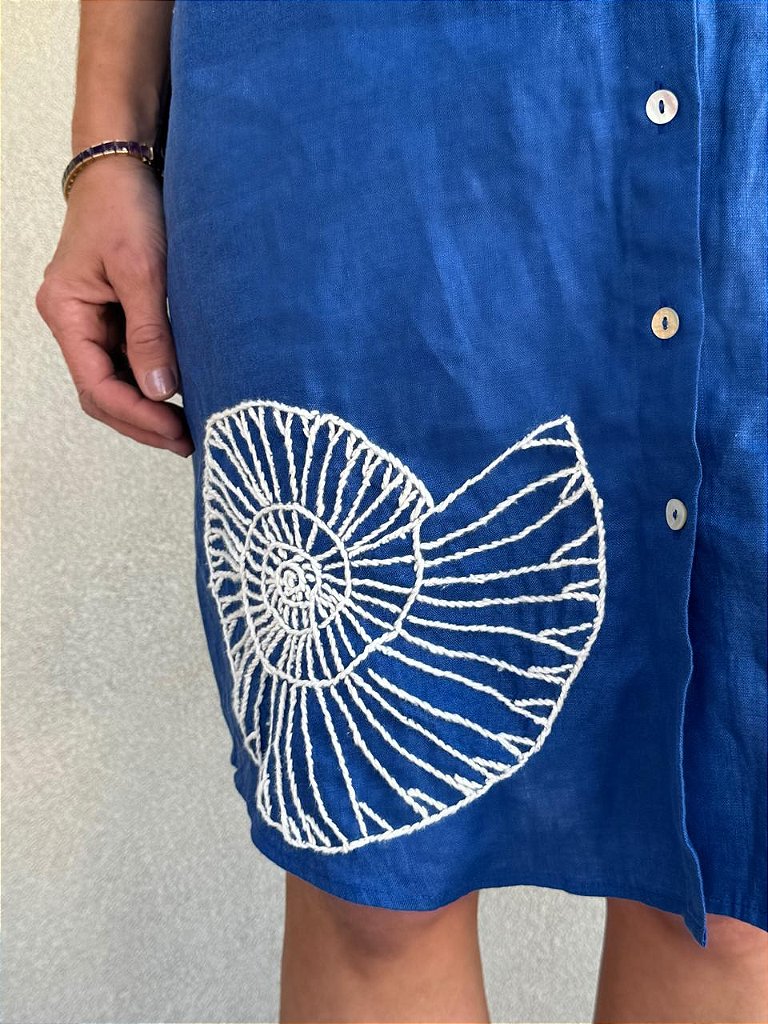 Chemise Nina Conchas Azul