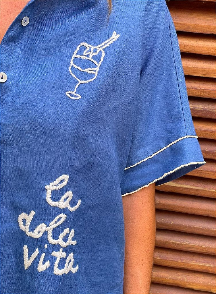 Chemise Nina Ciao Bella Azul