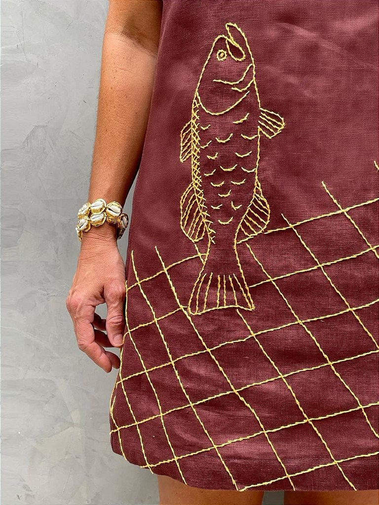 Vestido Lady Al Mare Marrom