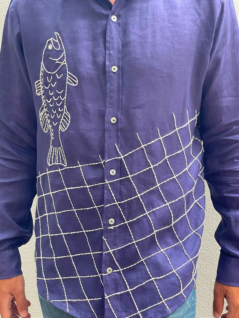 Camisa Masculina Al Mare Marinho