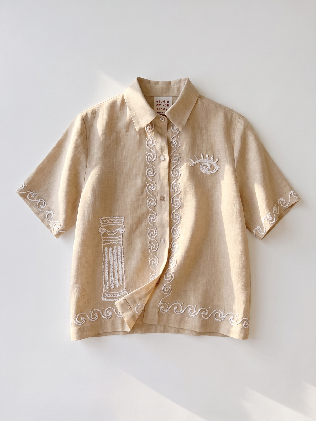 Camisa Manga Curta Atena Areia
