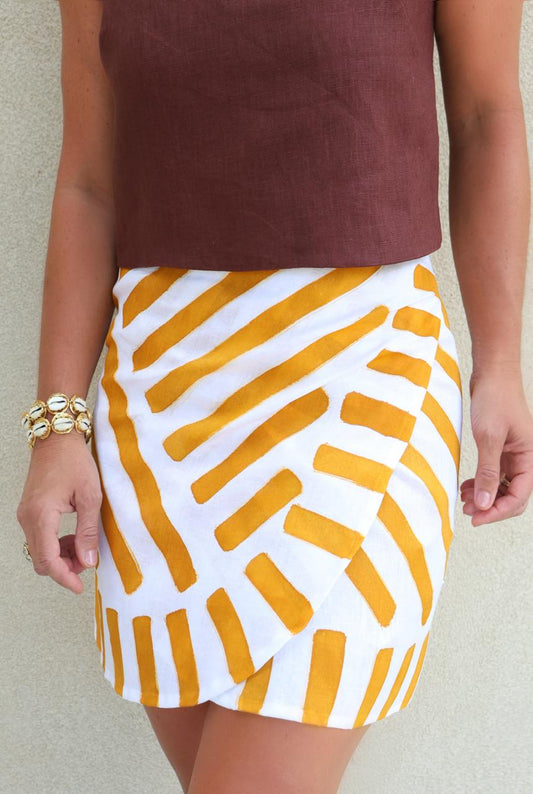 Saia Pareô Curta Listrada Siena