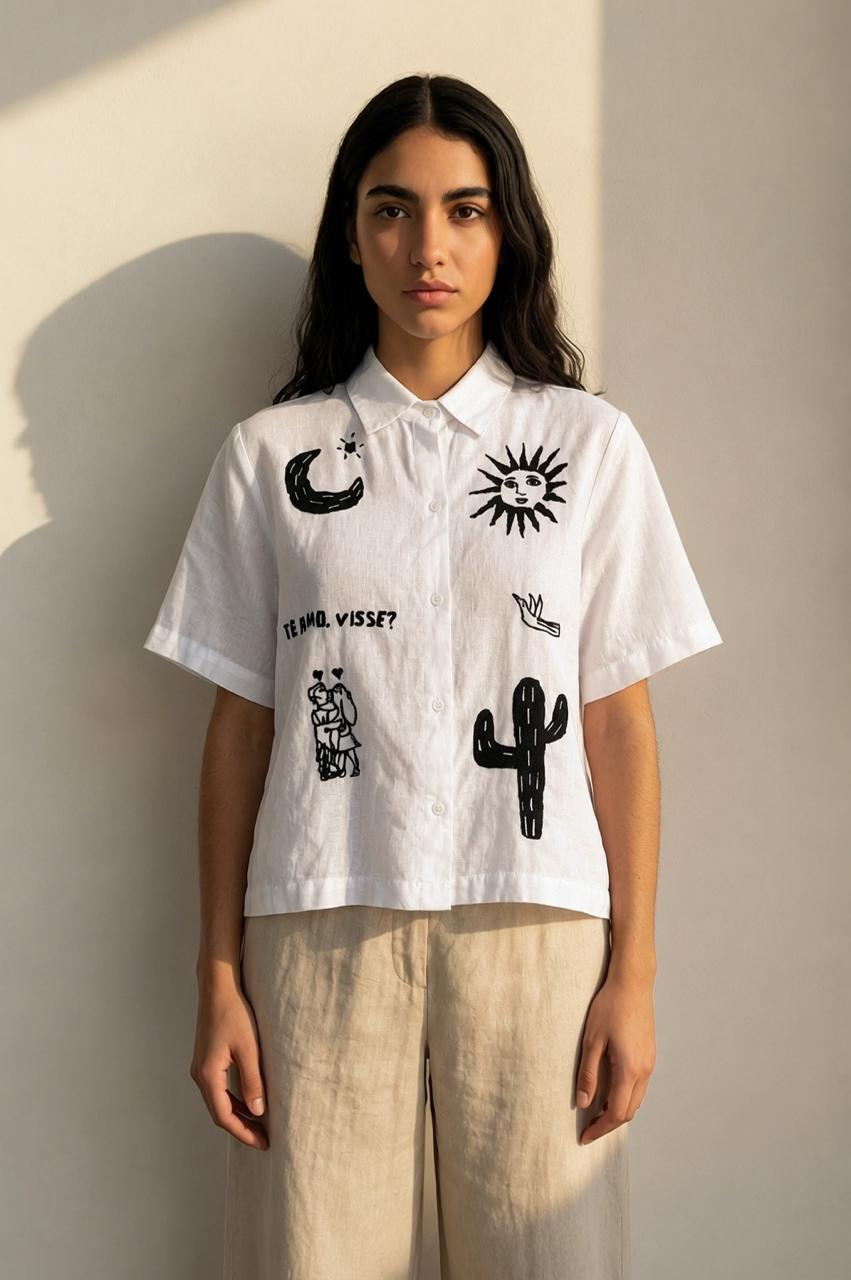 Camisa Manga Curta Te Amo Visse
