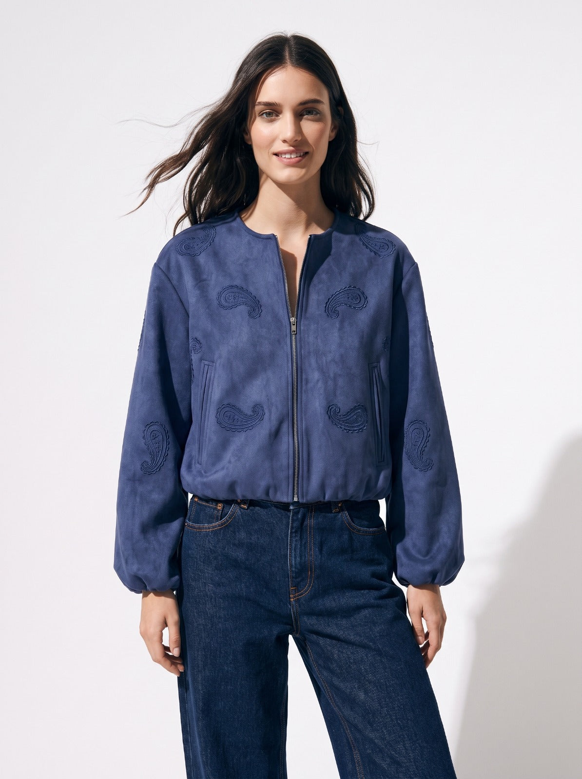 Jaqueta Bomber Celina Paisley Marinho