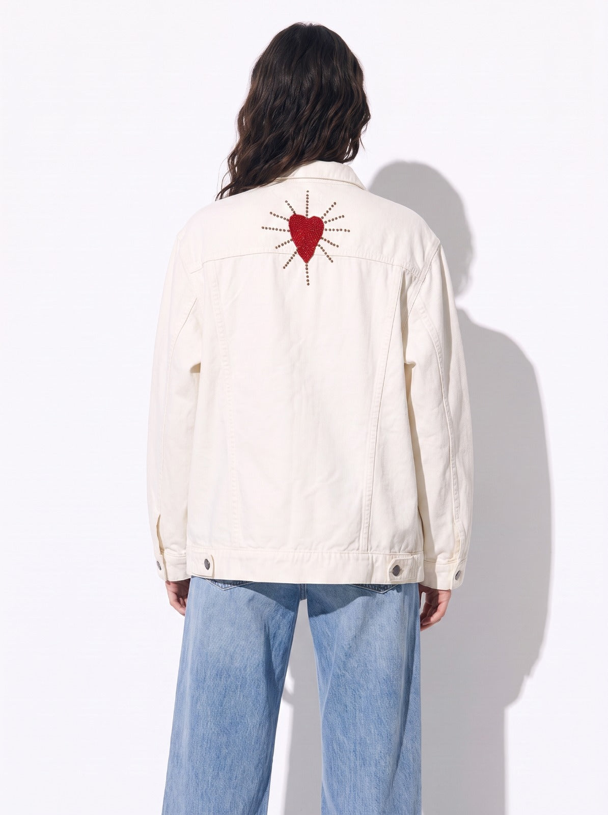 Jaqueta Jeans Off White Coração