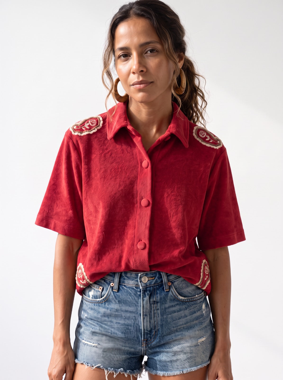 Camisa Plush Entrelaços Vermelha