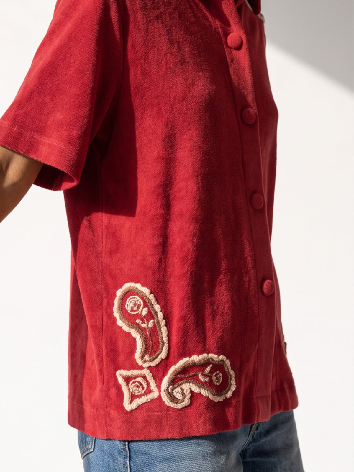 Camisa Plush Entrelaços Vermelha