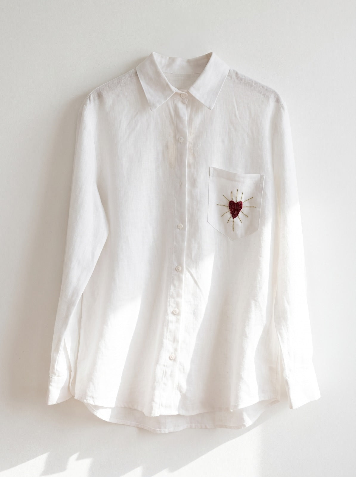 Camisa Bolso Heart Branca
