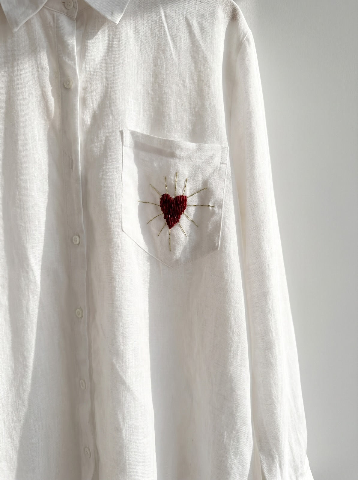 Camisa Bolso Heart Branca