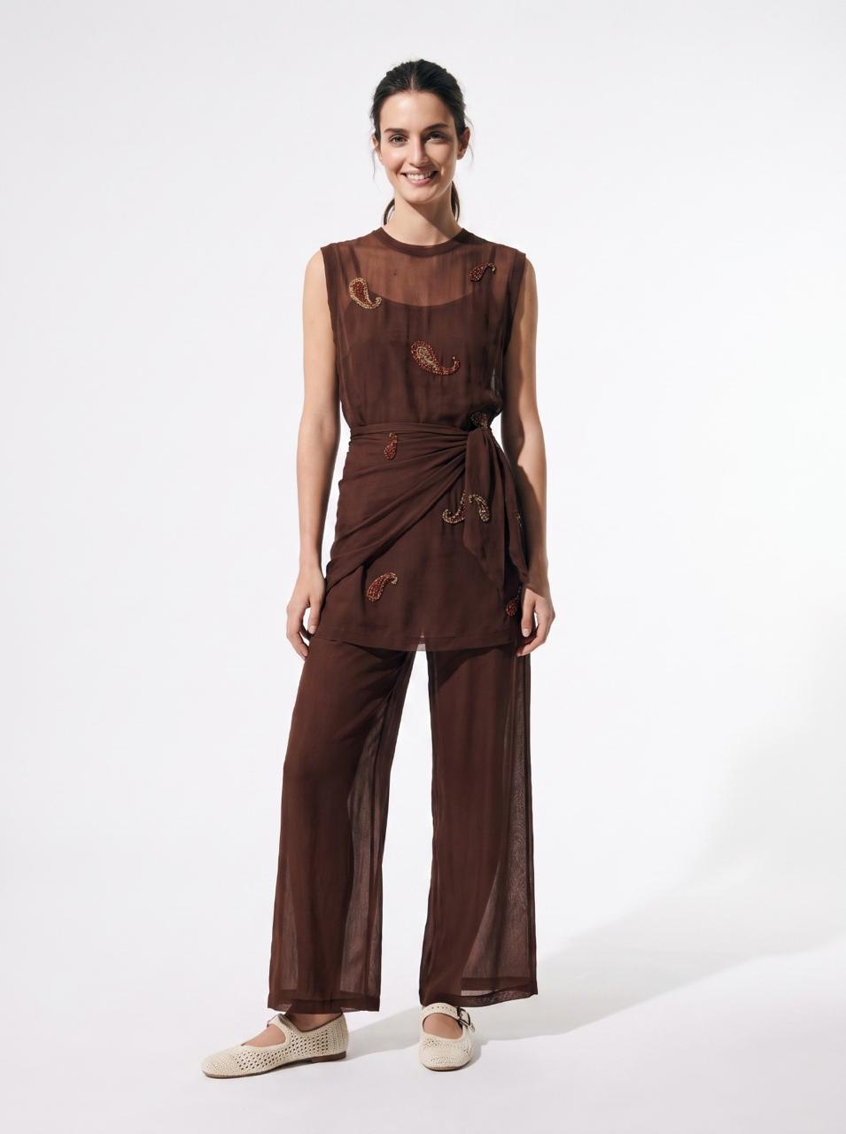 Calça Tule Nômade Marrom