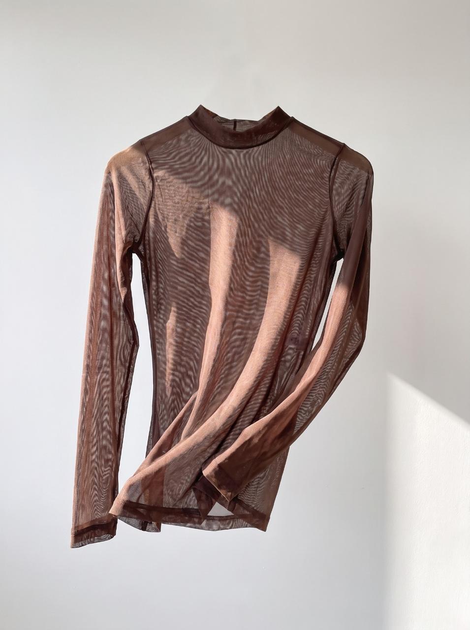 Blusa Tule Nômade Marrom