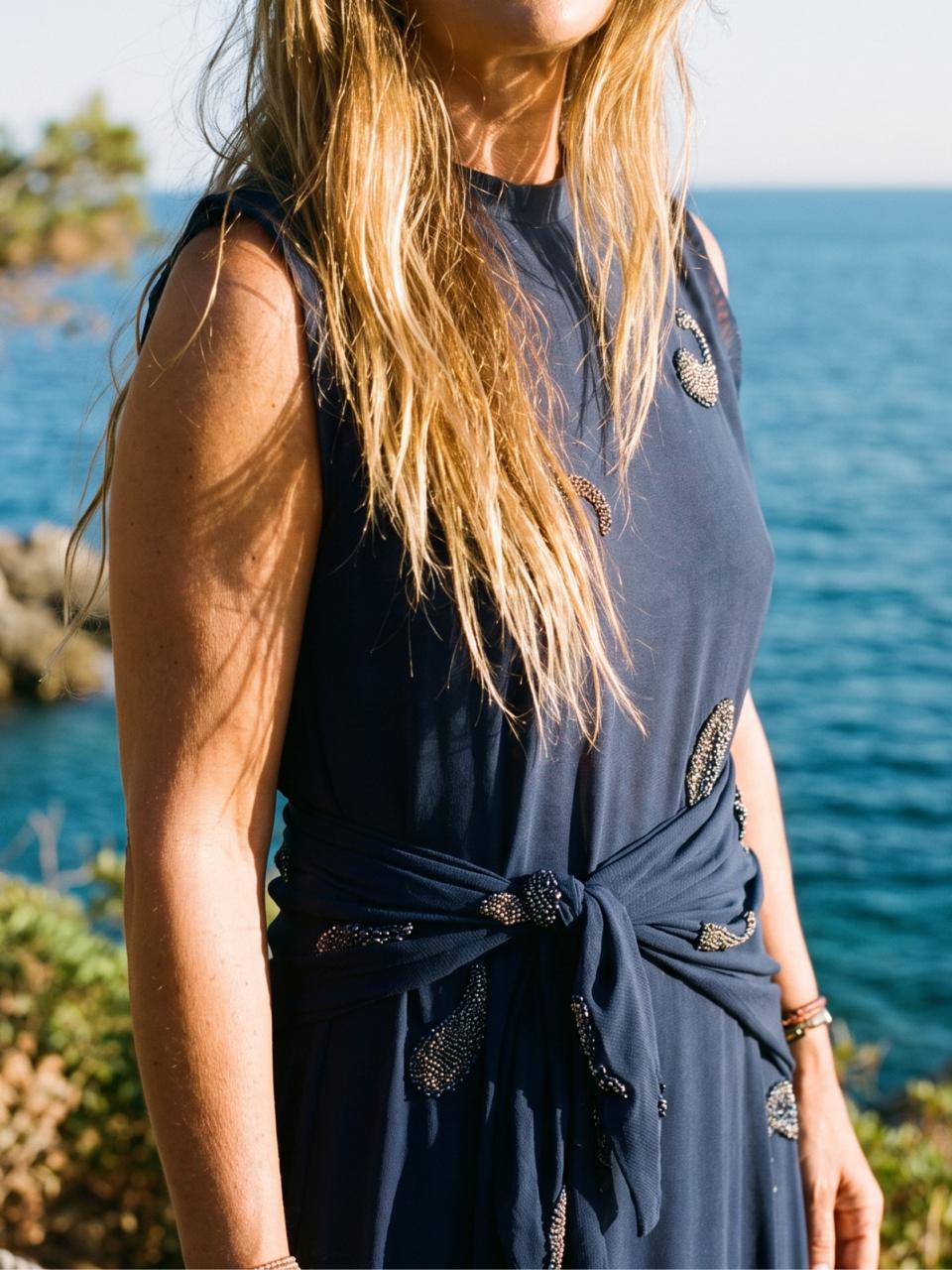 Vestido Tule Nômade Marinho