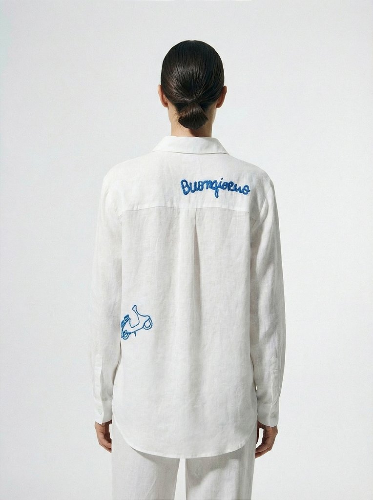 Camisa Ciao Bella Branca