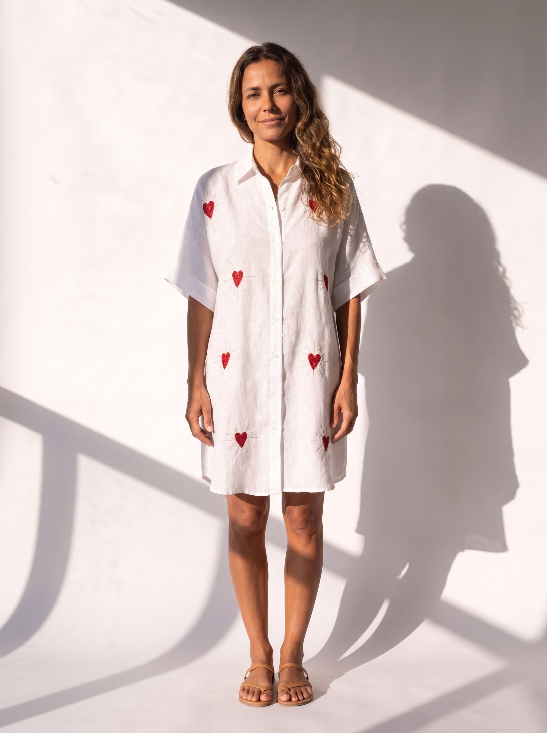 Chemise Nina Hearts Branca