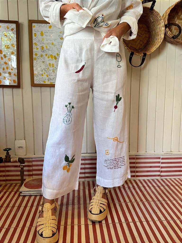 Calça Oliva Branca