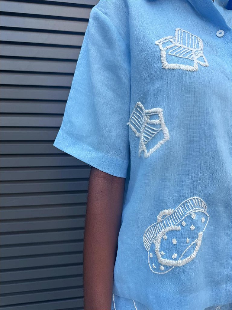 Camisa Manga Curta Praia