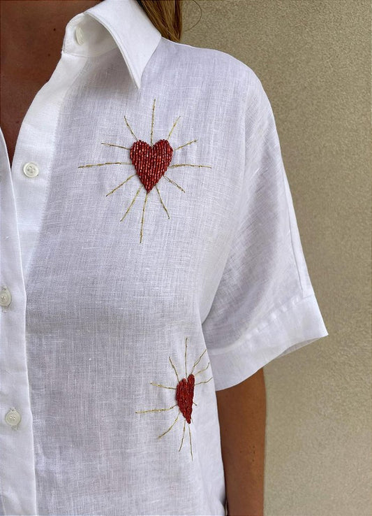 Chemise Nina Hearts Branca