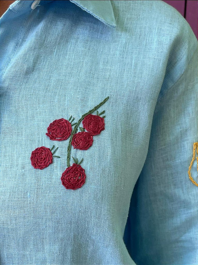 Camisa Oliva Azul