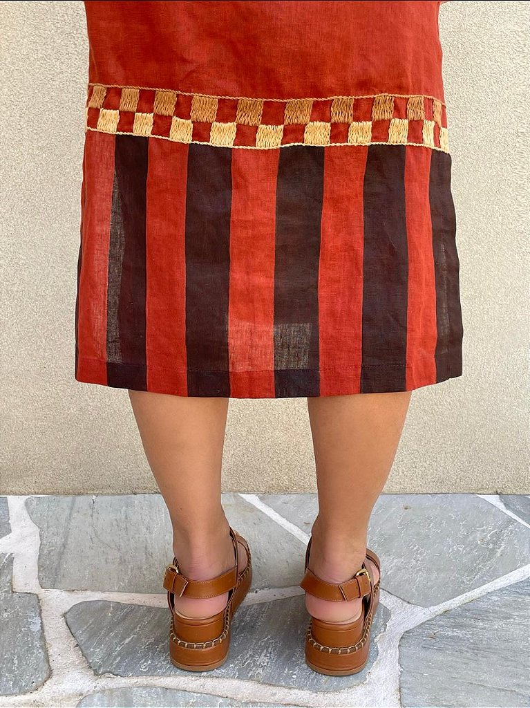Vestido Bia Sutavola Terracota