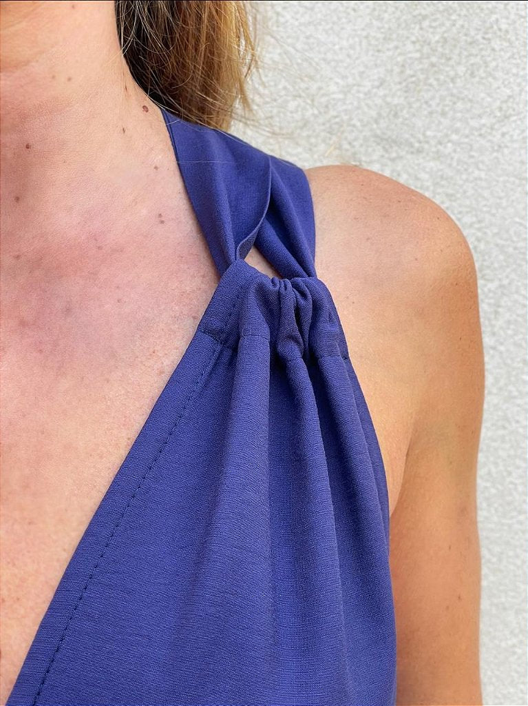 Vestido Beth Vasos Azul
