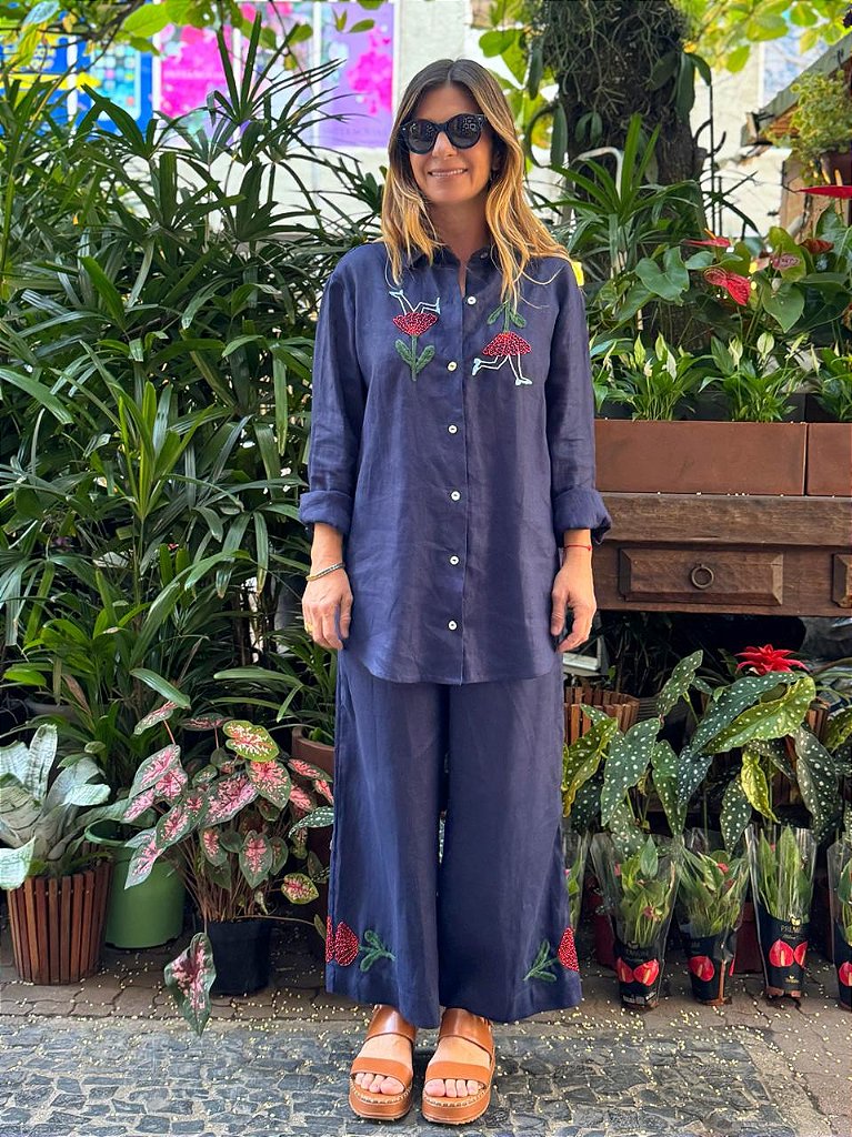 Camisa Flor em Passarela