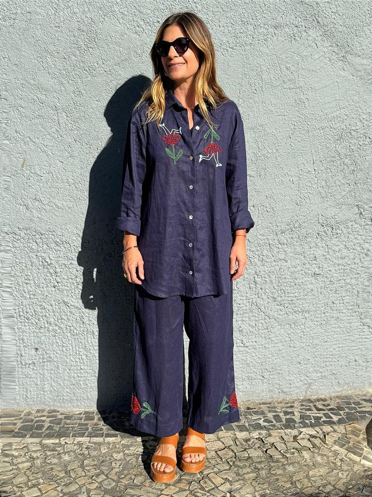 Calça Flor em Passarela