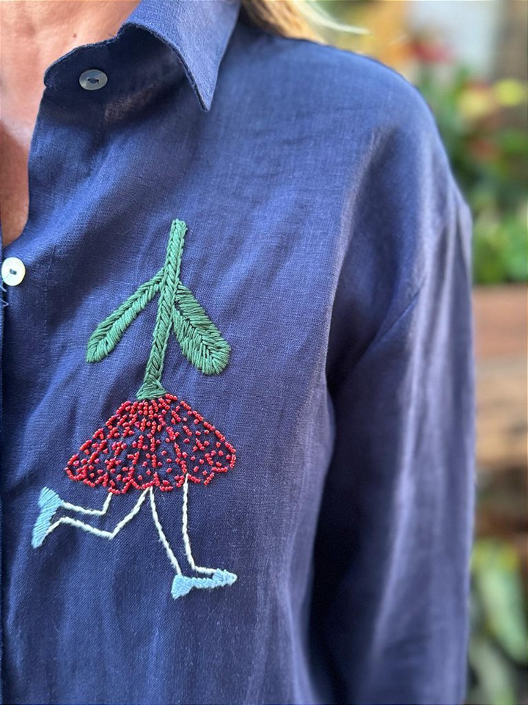 Camisa Flor em Passarela