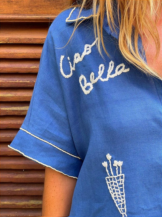Chemise Nina Ciao Bella Azul