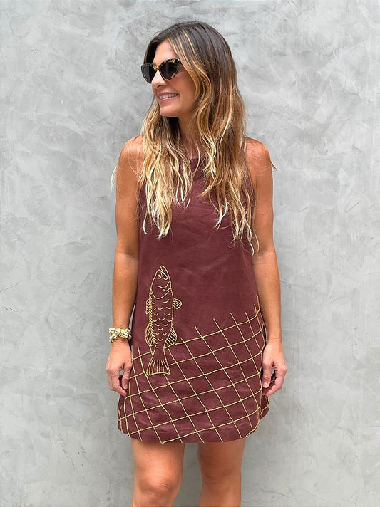 Vestido Lady Al Mare Marrom