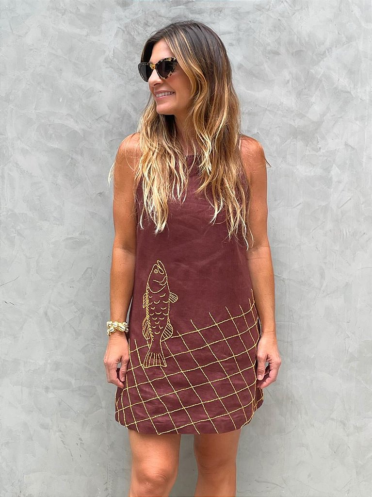 Vestido Lady Al Mare Marrom