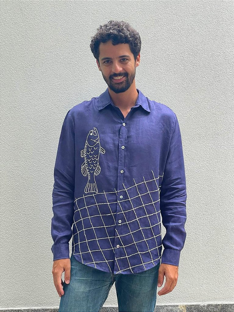 Camisa Masculina Al Mare Marinho
